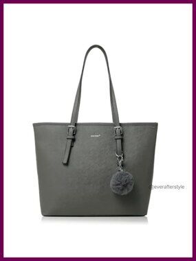 PU Leather Tote Bag for Women Zipper Handbag Large Purse Work Shoulder Bag